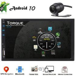 7 Android Double Din Car Stereo Radio GPS NAV WIFI Touchscreen Bluetooth+Camera