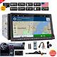 7 Backup Camera + Gps Double Din Car Stereo Radio Dvd Player Bluetooth With Map