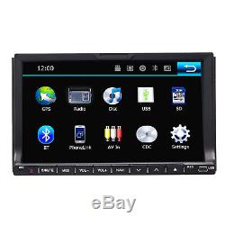 7 Backup Camera + GPS Double Din Car Stereo Radio DVD Player Bluetooth with Map