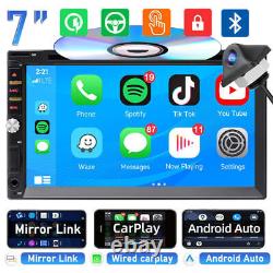 7 Car Radio Apple CarPlay Auto Stereo Double 2Din Touch Screen DVD Player CD