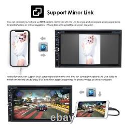 7 Car Stereo DVD GPS Navigation Bluetooth Double Din Radio Player Backup Camera