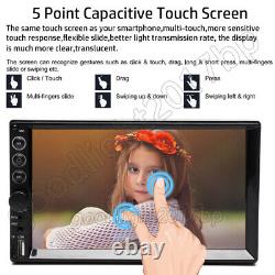 7 Double 2DIN Car Stereo Radio MP5 Indash Camera Mirror Link For GPS Navigation