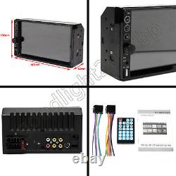 7 Double 2DIN Car Stereo Radio MP5 Indash Camera Mirror Link For GPS Navigation