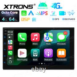 7 Double 2DIN Octa-Core 4+64GB Car GPS Radio Stereo Sat Navi Android 14 CarPlay