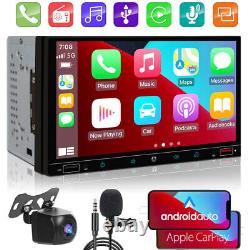 7 Double 2Din Car Stereo with Apple Carplay & Android Auto Play MP5 Radio+Camera