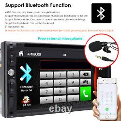 7 Double 2 DIN Car Radio Touch Screen Stereo CD DVD Player With Backup Camera