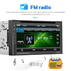 7 Double 2 Din Car DVD CD Player Radio Stereo Mirror Link Bluetooth FM +Camera