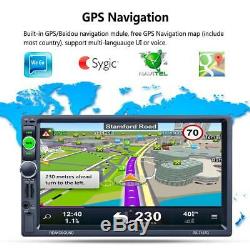 7 Double 2 Din Car GPS Navigation MP5 MP3 Radio Player Bluetooth Touchscreen