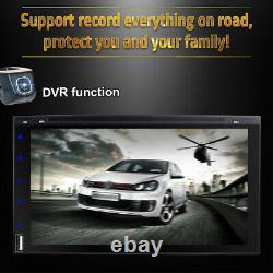 7 Double 2 Din Car Stereo CD DVD Player HD Radio Bluetooth with Backup Camera
