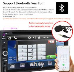 7 Double 2 Din Car Stereo Radio CD DVD Player Touch Screen Bluetooth withCamera