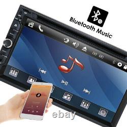 7 Double Car DVD Player 2DIN Bluetooth Touch Screen Stereo Radio USB AUX Camera