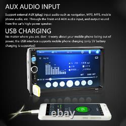 7 Double Car MP5 Player 2DIN Bluetooth Touch Screen Stereo Radio USB AUX Camera