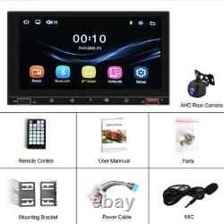 7 Double DIN Car Stereo Radio with Carplay Bluetooth Audio USB/AUX + AHD Camera