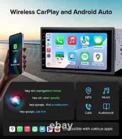 7'' Double Din Car Stereo Android Auto IPS Touchscreen Backup Camera FM/AM