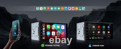 7'' Double Din Car Stereo Android Auto IPS Touchscreen Backup Camera FM/AM