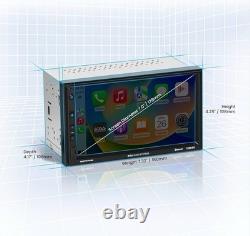 7 Double-Din Car Stereo-Apple CarPlay & Android Auto, Bluetooth, 340W