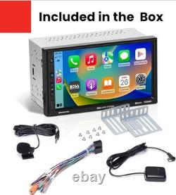 7 Double-Din Car Stereo-Apple CarPlay & Android Auto, Bluetooth, 340W
