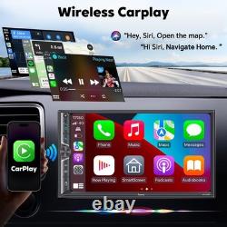 7'' Double Din Car Stereo Wireless CarPlay & Android Auto, Bluetooth, MirrorLink