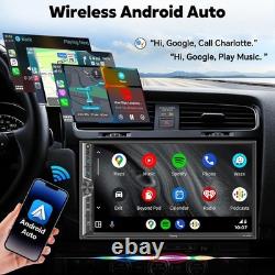7'' Double Din Car Stereo Wireless CarPlay & Android Auto, Bluetooth, MirrorLink