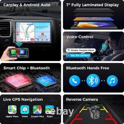 7'' Double Din Car Stereo Wireless CarPlay & Android Auto, Bluetooth, MirrorLink