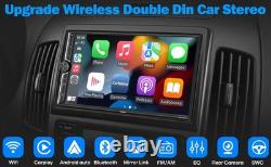 7'' Double Din Car Stereo Wireless CarPlay & Android Auto, Bluetooth, MirrorLink