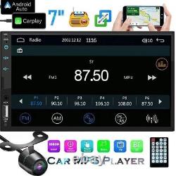7 Double Din Car Stereo with Apple Carplay & Android Auto Play BT MP5 Radio