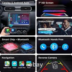 7 Double Din Car Stereo with Wireless Apple Carplay & Android Auto, Bluetooth