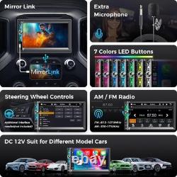 7 Double Din Car Stereo with Wireless Apple Carplay & Android Auto, Bluetooth