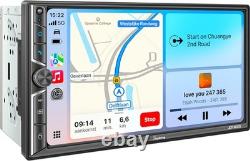 7''' Double Din Car Stereo with Wireless CarPlay and Android Auto Bluetooth, FM