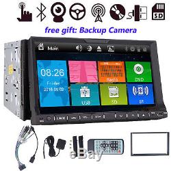 7 Double Din InDash GPS Navigation Car DVD Radio Stereo Player Bluetooth+camera