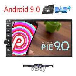 7 GPS Navi Android 9.0 4Core Double 2DIN Car Auto Stereo WIFI 4G BT Radio+ CAM