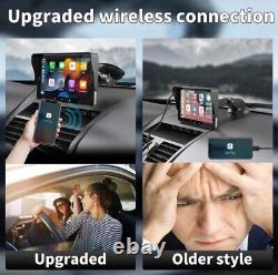 7 HD Double Din Car Stereo, Portable Wireless Touch Screen Apple CarPlay and And