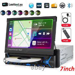 7'' HD Single 1 Din DVD Car Stereo Radio Touch Screen MP5 Player Wired Carplay