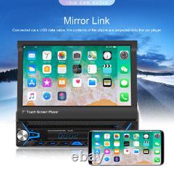 7'' HD Single 1 Din DVD Car Stereo Radio Touch Screen MP5 Player Wired Carplay