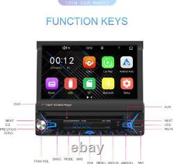 7'' HD Single 1 Din DVD Car Stereo Radio Touch Screen MP5 Player Wired Carplay