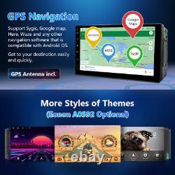 7 IPS Double DIN Android Auto 8-Core Car Stereo GPS Navigation Apple CarPlay BT