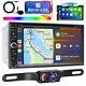 7 Inch Double Din Car Stereo Gps Navigation Fm Am Radio Cd Dvd Player Swc+camera