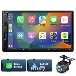 7 Inch Double Din Car Stereo for Wireless Carplay&Android Auto with Voice Con