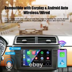 7 Inch Double Din Car Stereo for Wireless Carplay&Android Auto with Voice Con