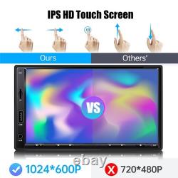 7 Inch Double Din Car Stereo for Wireless Carplay&Android Auto with Voice Con