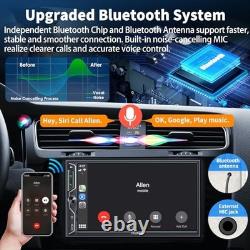 7-Inch Double Din Car Stereo with Wireless CarPlay Car Stereo with QLED Screen