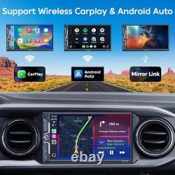 7 QLED Double Din Car Stereo Wireless Apple CarPlay & Android Auto, 240W 4