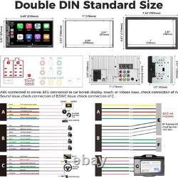 7 QLED Double Din Car Stereo Wireless Apple CarPlay & Android Auto, 240W 4