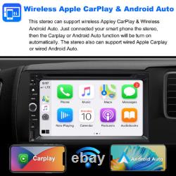 7 Radio Double 2Din Car Stereo with CD DVD Player Apple Carplay Bluetooth USB