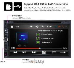 7 Radio Double 2Din Car Stereo with CD/DVD Player GPS Navigation Bluetooth +CAM
