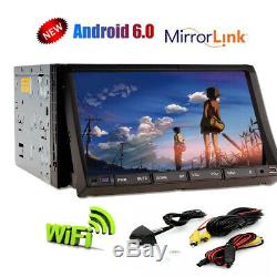 7 Smart Android 6.0 4G WiFi Double 2DIN Car Radio Stereo DVD Player GPS+Camera