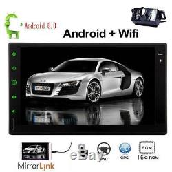 7 Smart Android 6.0 4G WiFi Double 2DIN Car Radio Stereo DVD Player GPS Camera