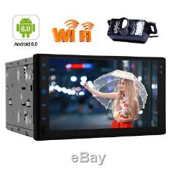 7 Smart Android 6.0 4G WiFi Double 2DIN Car Radio Stereo DVD Player GPS Camera