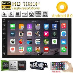 7 Smart Android 8.1 4G WiFi Double 2DIN Car Radio Stereo MP5 Player GPS Camera