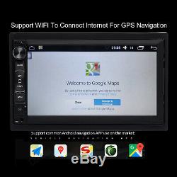 7 Smart Android WiFi Double 2DIN Car Radio Stereo MP5 CarPlay GPS AUX BT+Camera